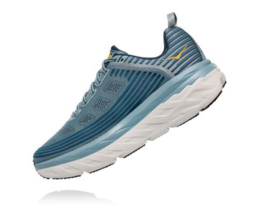 Hoka One One Running Shoes Mens Blue - Bondi 6 - 83619SQBD